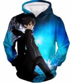 Sword Art Online Kirito The Black Swordsman Cool Anime Graphic Promo Zip Up Hoodie - Sword Art Online Zip Up Hoodie - Hoodie