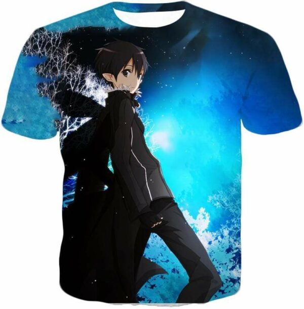 Sword Art Online Kirito The Black Swordsman Cool Anime Graphic Promo Zip Up Hoodie - Sword Art Online Zip Up Hoodie - T-Shirt