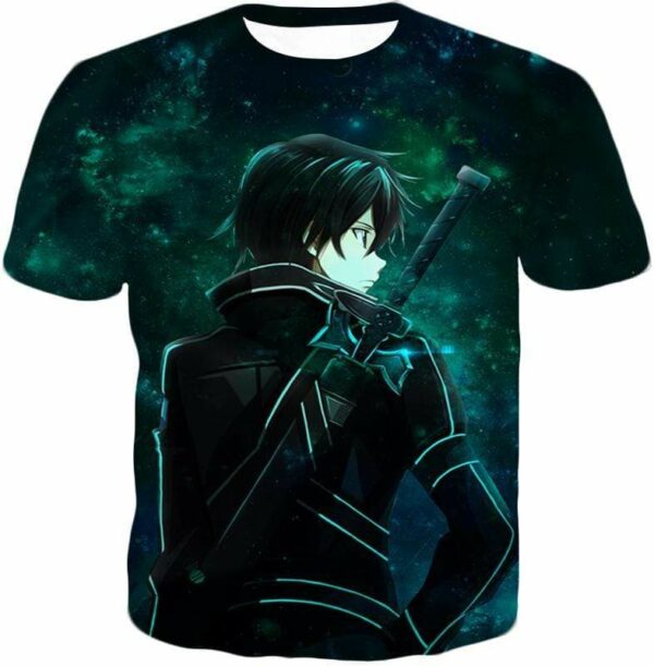 Sword Art Online Kirito The Black Swordsman Graphic Hoodie - SAO Merch Hoodie - T-Shirt