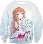 Sword Art Online Lovely Anime Girl Yuuki Asuna Cool Promo White Zip Up Hoodie - SAO Merch Zip Up Hoodie - Sweatshirt