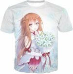 Sword Art Online Lovely Anime Girl Yuuki Asuna Cool Promo White Zip Up Hoodie - SAO Merch Zip Up Hoodie - T-Shirt