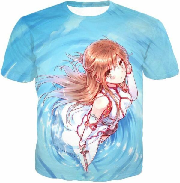 Sword Art Online Super Cute Asuna Blue Hoodie - Sword Art OnlineHoodie - T-Shirt