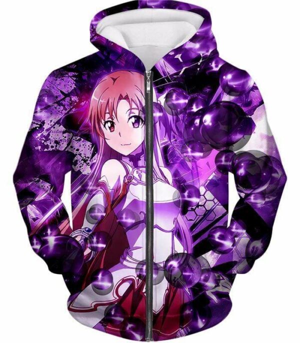 Sword Art Online Super Cute Asuna Yuuki Graphic Zip Up Hoodie - SAO MerchandseHoodie