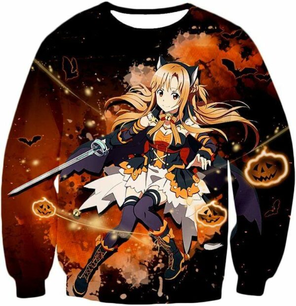 Sword Art Online Super Cute Character Yuuki Asuna Anime Graphic Hoodie - Sword Art Online Hoodie - Sweatshirt