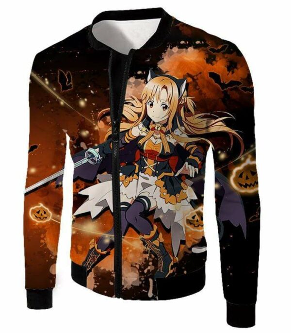 Sword Art Online Super Cute Character Yuuki Asuna Anime Graphic Hoodie - Sword Art Online Hoodie - Jacket