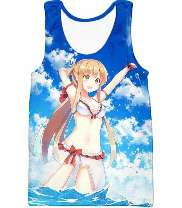 Sword Art Online Super Sexy Anime Blonde Yuuki Asuna Cool Promo Hoodie - SAO Merch Hoodie - Tank Top