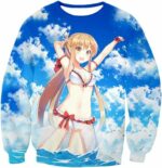 Sword Art Online Super Sexy Anime Blonde Yuuki Asuna Cool Promo Hoodie - SAO Merch Hoodie - Sweatshirt