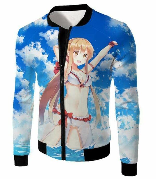 Sword Art Online Super Sexy Anime Blonde Yuuki Asuna Cool Promo Hoodie - SAO Merch Hoodie - Jacket