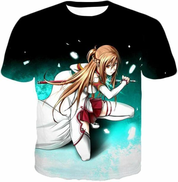 Sword Art Online Super Swordsman Asuna Cool Action Anime Graphic Hoodie - T-Shirt