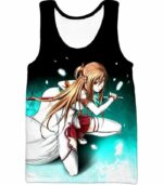 Sword Art Online Super Swordsman Asuna Cool Action Anime Graphic Hoodie - Tank Top