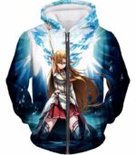 Sword Art Online Surviving Online Extreme Beauty Yuuki Asuna Hoodie  - Sword Art Online Hoodie - Zip Up Hoodie