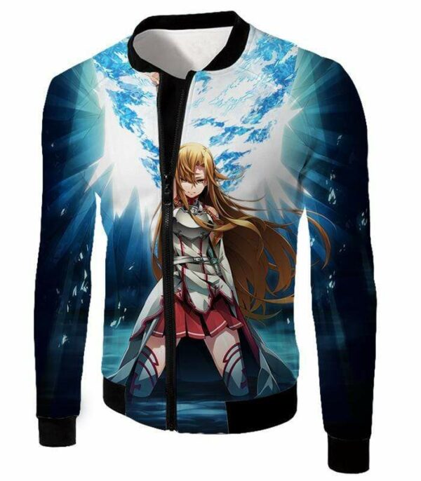 Sword Art Online Surviving Online Extreme Beauty Yuuki Asuna Zip Up Hoodie  - Sword Art Online Zip Up Hoodie - Jacket