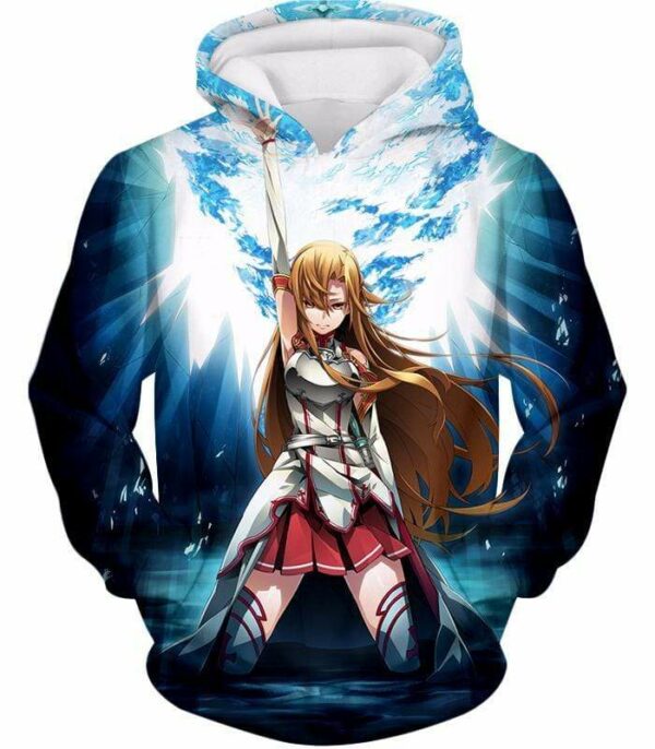 Sword Art Online Surviving Online Extreme Beauty Yuuki Asuna Zip Up Hoodie  - Sword Art Online Zip Up Hoodie - Hoodie