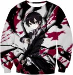 Sword Art Online The Black Swordsman Kiriti Aka Kirigaya Kazuto Cool Action Anime Zip Up Hoodie - Sword Art Online Hoodie - Sweatshirt