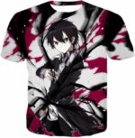 Sword Art Online The Black Swordsman Kiriti Aka Kirigaya Kazuto Cool Action Anime Hoodie - Sword Art Online Hoodie - T-Shirt