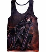 Sword Art Online The Black Swordsman Kirito Ultimate Action Graphic Promo Zip Up Hoodie - Sword Art Online Zip Up Hoodie - Tank Top