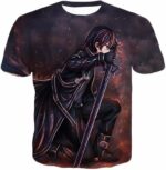 Sword Art Online The Black Swordsman Kirito Ultimate Action Graphic Promo Hoodie - Sword Art Online Hoodie - T-Shirt