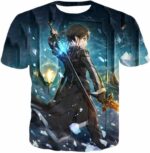 Sword Art Online Ultimate Swordsman Kirito Anime Action Graphic Promo Hoodie - Sword Art Online Hoodie - T-Shirt