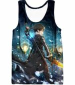 Sword Art Online Ultimate Swordsman Kirito Anime Action Graphic Promo Hoodie - Sword Art Online Hoodie - Tank Top