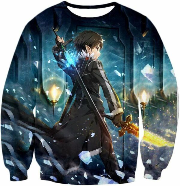 Sword Art Online Ultimate Swordsman Kirito Anime Action Graphic Promo Hoodie - Sword Art Online Hoodie - Sweatshirt