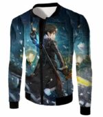 Sword Art Online Ultimate Swordsman Kirito Anime Action Graphic Promo Hoodie - Sword Art Online Hoodie - Jacket