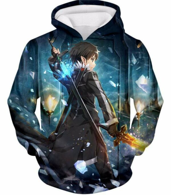 Sword Art Online Ultimate Swordsman Kirito Anime Action Graphic Promo Hoodie - Sword Art Online Hoodie