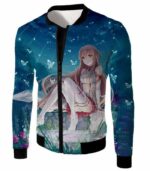 Sword Art Online Very Anime Girl Yuuki Asuna Cool Graphic Promo Hoodie - Sword Art Online Hoodie - Jacket