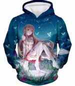 Sword Art Online Very Anime Girl Yuuki Asuna Cool Graphic Promo Hoodie - Sword Art Online Hoodie