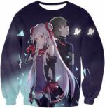 Sword Art Online Yuuna And Eiji Promo Black Hoodie - Sword Art Online Hoodie - Sweatshirt