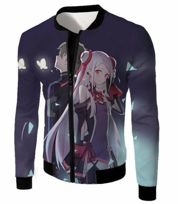 Sword Art Online Yuuna And Eiji Promo Black Hoodie - Sword Art Online Hoodie - Jacket