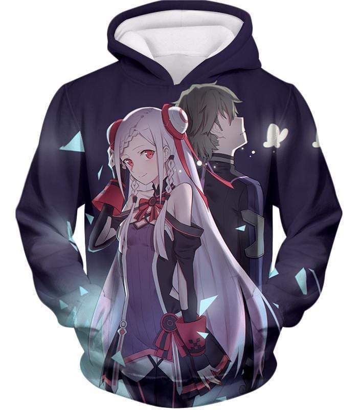 Sword Art Online Yuuna And Eiji Promo Black Hoodie - Sword Art Online Hoodie