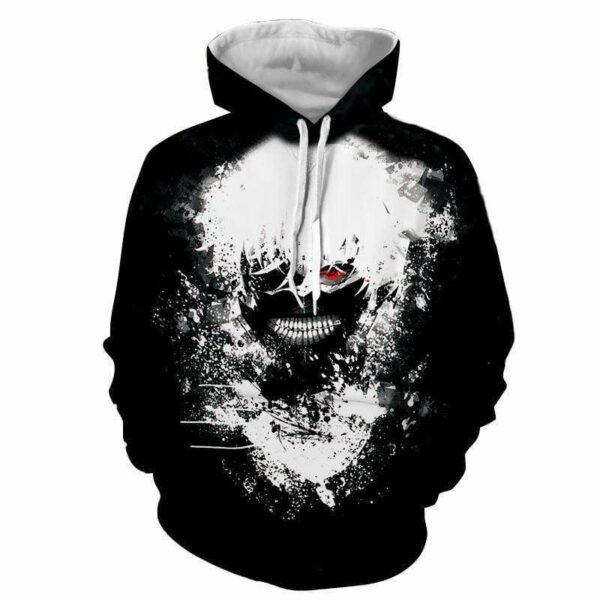 Kagune Ken Kaneki Hoodie Mask Black Hoodie - Tokyo Ghoul Mask Hoodie