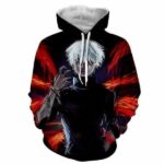 Kakuja Ken Kaneki Hoodie  - Tokyo Ghoul 3D Cool Hoodie