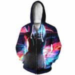 Ken Kaneki Aesthetic Hoodie Mask Hoodie- Tokyo Ghoul Zip Up Up Hoodie