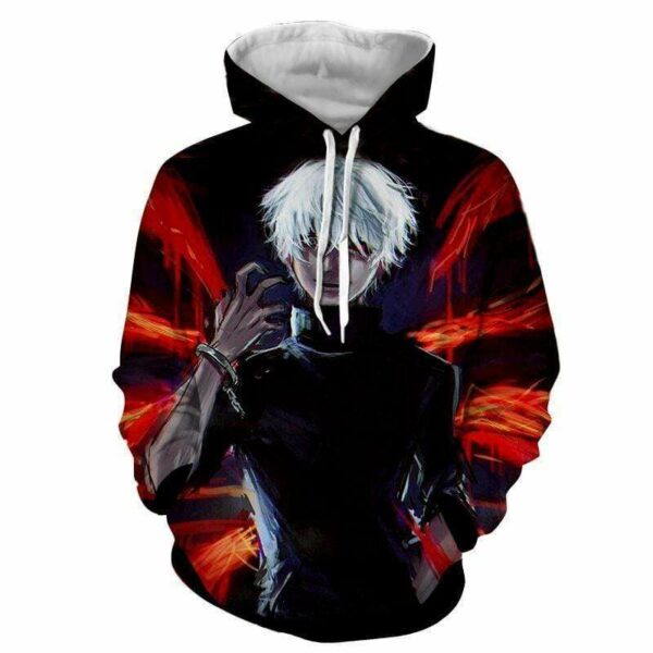 No Mercy Crimson Ken Kaneki Hoodie  - Tokyo Ghoul 3D Graphic Hoodie