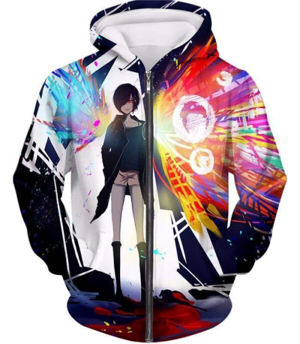 Tokyo Ghoul Anime Ghoul Touka Kirishima Promo Hoodie - Zip Up Hoodie