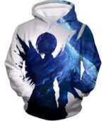 Tokyo Ghoul Cool Blue Shaded Ghoul Touka Kirishima White Hoodie - Hoodie