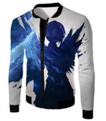 Tokyo Ghoul Cool Blue Shaded Ghoul Touka Kirishima White Hoodie - Jacket