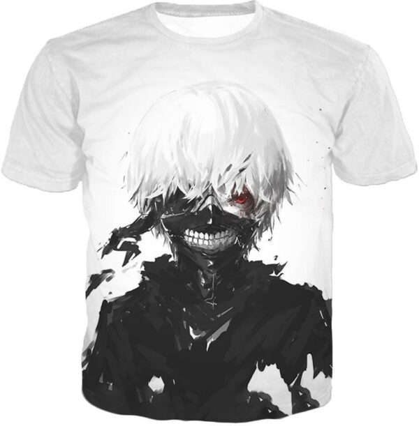 Tokyo Ghoul Cool Masked Ken Kaneki White Hoodie  - AnimeHoodie - T-Shirt