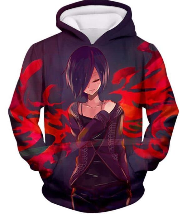 Tokyo Ghoul Cool Touka Kirishima Anime Ghoul Zip Up Hoodie  - Anime Hoodie - Hoodie