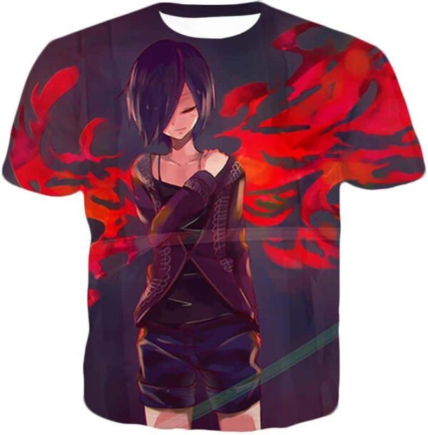 Tokyo Ghoul Cool Touka Kirishima Anime Ghoul Zip Up Hoodie  - Anime Hoodie - T-Shirt