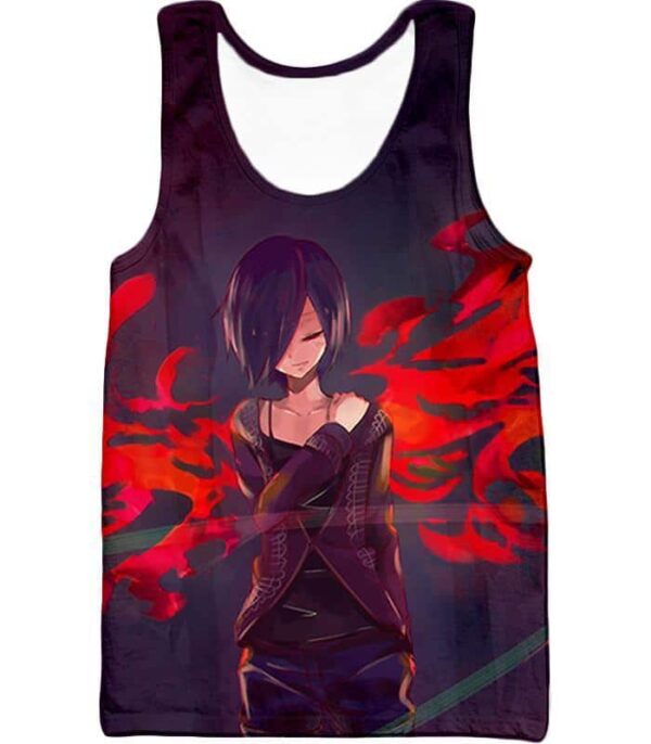 Tokyo Ghoul Cool Touka Kirishima Anime Ghoul Zip Up Hoodie  - Anime Hoodie - Tank Top