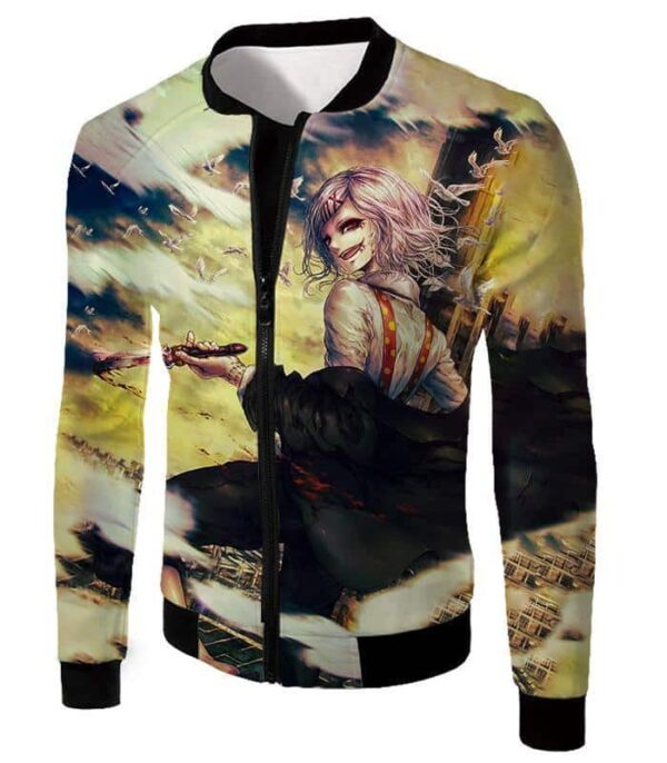 Tokyo Ghoul Crazy And Violent Ghoul Investigator Juuzou Suzuya Cool Graphic Promo Hoodie - Jacket