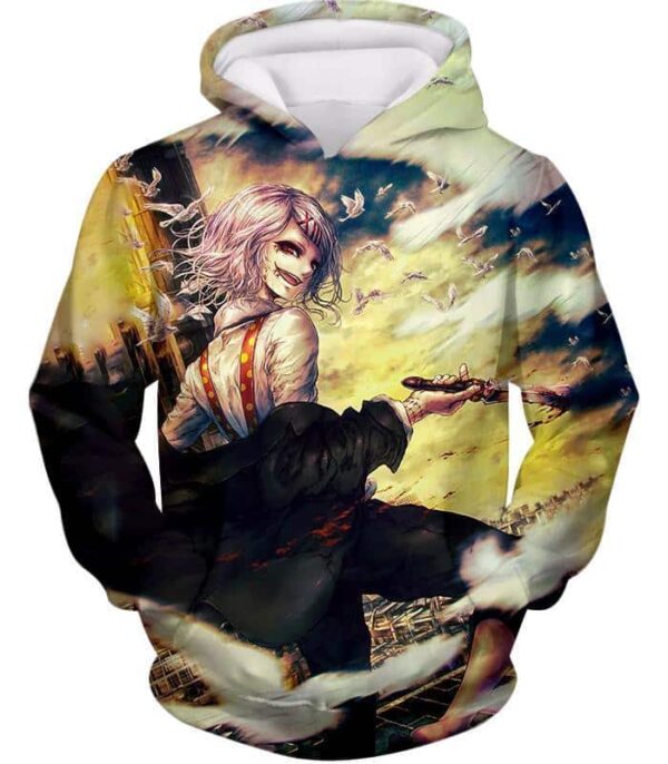 Tokyo Ghoul Crazy And Violent Ghoul Investigator Juuzou Suzuya Cool Graphic Promo Hoodie - Hoodie