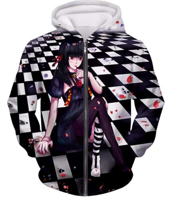 Tokyo Ghoul Cute Juuzou Suzuya Dressed Female Anime Promo Hoodie - Zip Up Hoodie