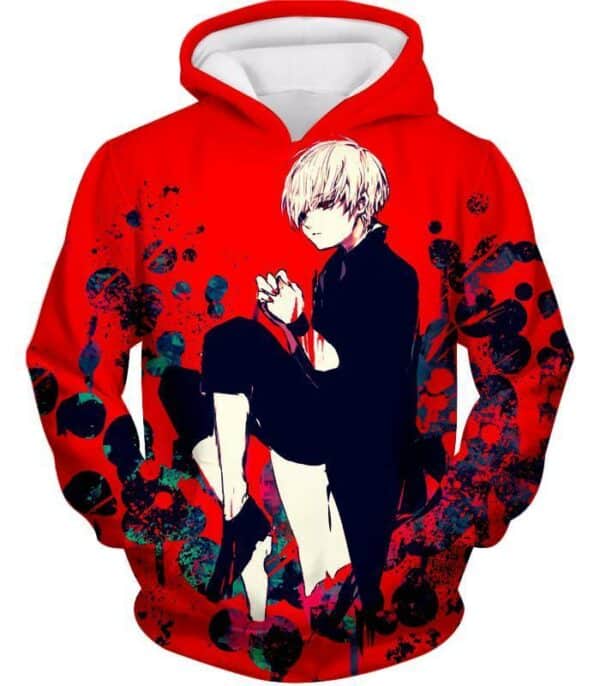 Tokyo Ghoul Drowned In Flesh And Blood Ken Kaneki Cool Anime Red Hoodie - Hoodie