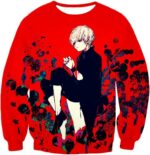 Tokyo Ghoul Drowned In Flesh And Blood Ken Kaneki Cool Anime Red Hoodie - Sweatshirt