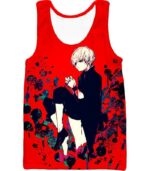 Tokyo Ghoul Drowned In Flesh And Blood Ken Kaneki Cool Anime Red Hoodie - Tank Top