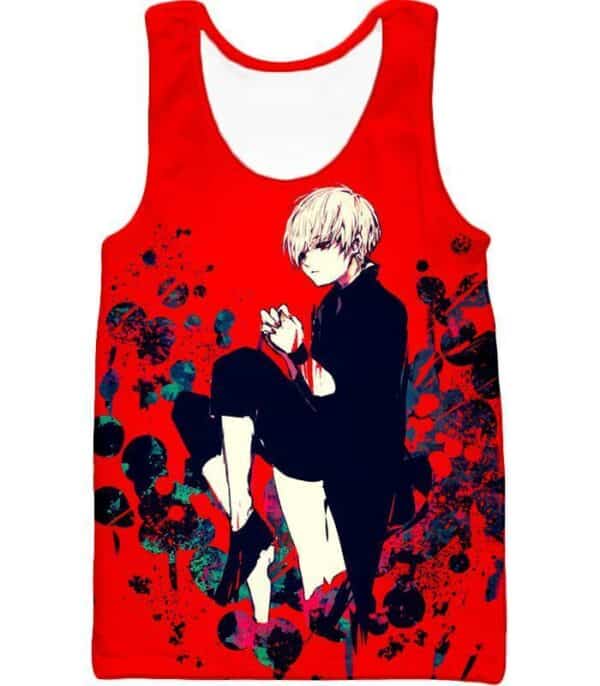 Tokyo Ghoul Drowned In Flesh And Blood Ken Kaneki Cool Anime Red Hoodie - Tank Top