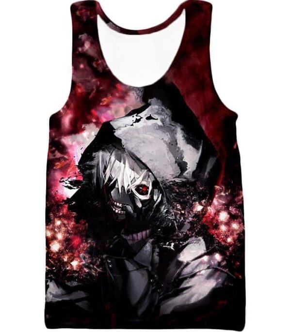 Tokyo Ghoul Ghoul Cannibal Ken Kaneki Cool Printed Hoodie - Tank Top